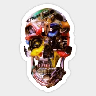 HOT ROD Skull Dark Sticker